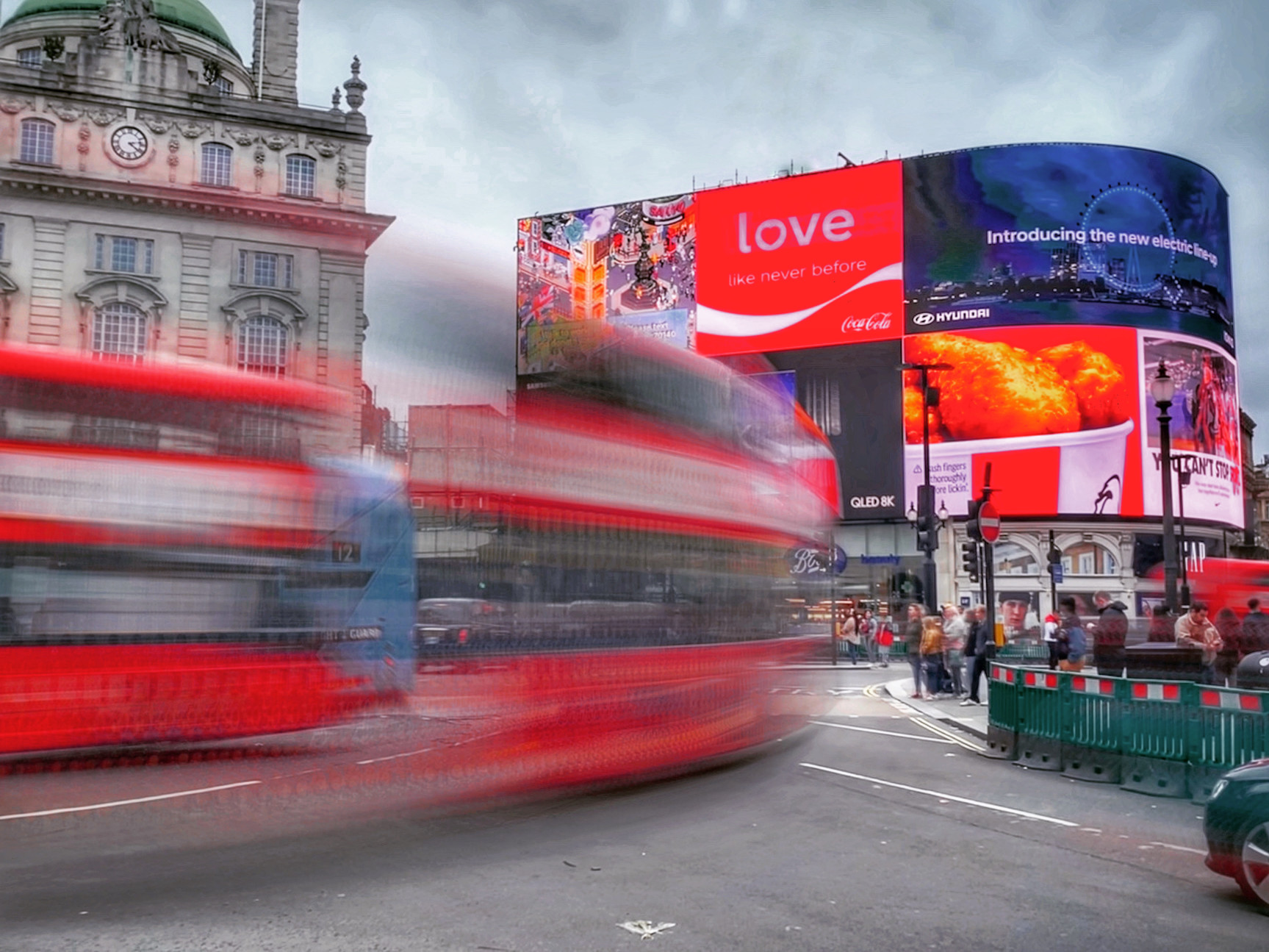 Brands on display at Piccadilly circus